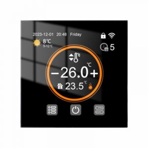 Termostat ultrasmart negru lcd si senzor sapa vth t500b